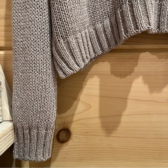 Brochu Walker Cropped Chunky Knit Button Up Cardigan in Asher Multi M - Picture 11 of 16